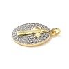 Brass Micro Pave Cubic Zirconia Pendants KK-D426-13A-G-2
