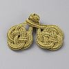 Handmade Chinese Frogs Knots Buttons BUTT-WH0027-27-1