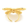 Rack Plating Butterfly Brass Finger Rings for Women RJEW-C103-05G-3