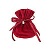 Velvet Jewelry Bags with Drawstring & Plastic Imitation Pearl TP-CJC0001-03A-1