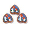 Handmade Heart Lampwork Beads Strands LAMP-P069-04A-02-2