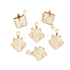 Rhombus Brass Sew on Prong Settings KK-C163-15A-G-1