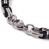 Vacuum Plating 304 Stainless Steel Byzantine Chain Bracelets BJEW-I295-02B-EBP-3