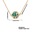 Exquisite Brass Pave Clear Shiny Cubic Zirconia Flat Round with Star Pendant Necklaces DS0332-6