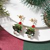 Glass Dangle Earrings EJEW-JE05961-2