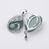 Natural Green Aventurine Pendants G-E442-04M-2