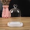 Heart Shaped Top Clear Glass Dome Cover BOTT-PW0003-001B-B01-1