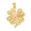 Brass Micro Pave Cubic Zirconia Pendants KK-U053-23G-1