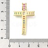 Brass Pave Clear Cubic Zirconia Pendants KK-M101-04G-3