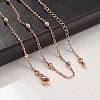 Brass Satellite Chains Necklaces for Women NJEW-D302-28RG-3
