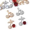10Pcs 10 Styles Brass Micro Pave Cubic Zirconia Pendants KK-FS0001-80-2