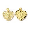 Rack Plating Brass Cubic Zirconia Pendants KK-Q771-01G-1