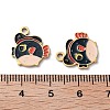 Ion Plating(IP) 304 Stainless Steel Enamel Pendants STAS-M340-06G-3