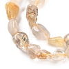Natural Gold Rutilated Quartz Beads Strands G-P497-01C-33-4