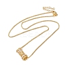 Brass Pave Clear Cubic Zirconia Pendant Necklaces for Women LS-NJEW-S429-04G-03-2