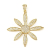 Brass Micro Pave Cubic Zirconia Pendants KK-M322-27G-1