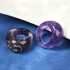 Natural Amethyst Finger Rings for Unisex RJEW-C128-01A-3