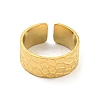 Ion Plating(IP) 304 Stainless Steel Open Cuff Rings RJEW-K245-94G-2