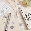 40Pcs 4 Style Tibetan Style Alloy Pendants for Teachers' Day TIBE-SC0001-80-5