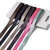 18 Yards 6 Colors Polyester Polka Dot Ribbon SRIB-C001-B05-1