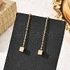 Brass Tassel Stud Earrings LS-EJEW-D321-01G-1