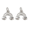 Brass Micro Pave Cubic Zirconia Pendants KK-L231-01P-01-1