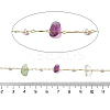 Handmade Natural Fluorite Chip Beaded Chains CHC-F020-02G-01-2