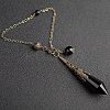 Natural Obsidian Dowsing Pendulum Big Pendants PW23030693040-1