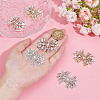 6Pcs 3 Colors Alloy with Glass Rhinestone Bowknot AJEW-NB0006-23-3