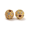 Rack Plating Brass Micro Pave Cubic Zirconia Beads KK-F878-01G-1