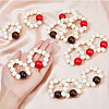 Wooden Beaded Napkin Rings AJEW-FH00004-3