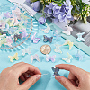 50Pcs 10 Colors Luminous UV Plating Rainbow Iridescent Acrylic Beads TACR-SC0001-29-3