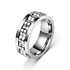 304 Stainless Steel Gear Rotatable Finger Rings FS-WGAD37A-05-1