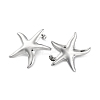 304 Stainless Steel Starfish Stud Earrings EJEW-K295-16P-2