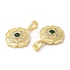 Brass Micro Pave Cubic Zirconia Pendants KK-M246-07G-2