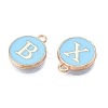 Initial Letter A~Z Alphabet Enamel Charms ENAM-Q437-02-3