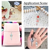 9Pcs 9 Colors Angel Acrylic & Alloy & Platic Beads Pendant Decoration HJEW-YW00083-6