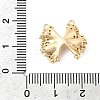 Brass Pave Clear Cubic Zirconia Pendants KK-G553-05G-3