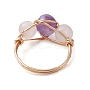 Copper Wire Wrapped Finger Rings RJEW-JR00718-5