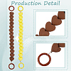 2Pcs 2 Colors Plastic Heart Beaded Bag Extension Chains with Iron Ring Clasps PURS-GF0001-11B-5