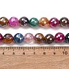 Electroplated Natural Agate Beads Strands G-B191-A07-10mm-11-5