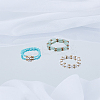 3Pcs Acrylic & Plastic Pearl Finger Rings Set RJEW-LP0003-59A-3