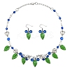 304 Stainless Steel Necklaces & Hoop Earring Sets SJEW-YW00001-1