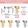 20Pcs 2 Colors 316 Surgical Stainless Steel Clip-on Earring Findings STAS-BBC0008-58A-2