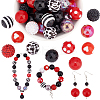  1 Set Mixed Style Acrylic Round Beads Sets SACR-PH0001-52H-1