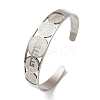 201 Stainless Steel Cuff Bangles for Women LS-BJEW-F507-03P-2