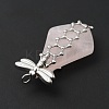 Natural Rose Quartz Pendants G-G870-01P-4