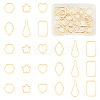 36Pcs 6 Styles 304 Stainless Steel Linking Rings STAS-UN0060-53-1