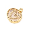 Transparent Epoxy Resin Brass Pendants KK-B163-01G-02-2