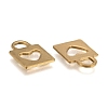 Padlock Ion Plating(IP) 304 Stainless Steel Charms X-STAS-L159-13G-2